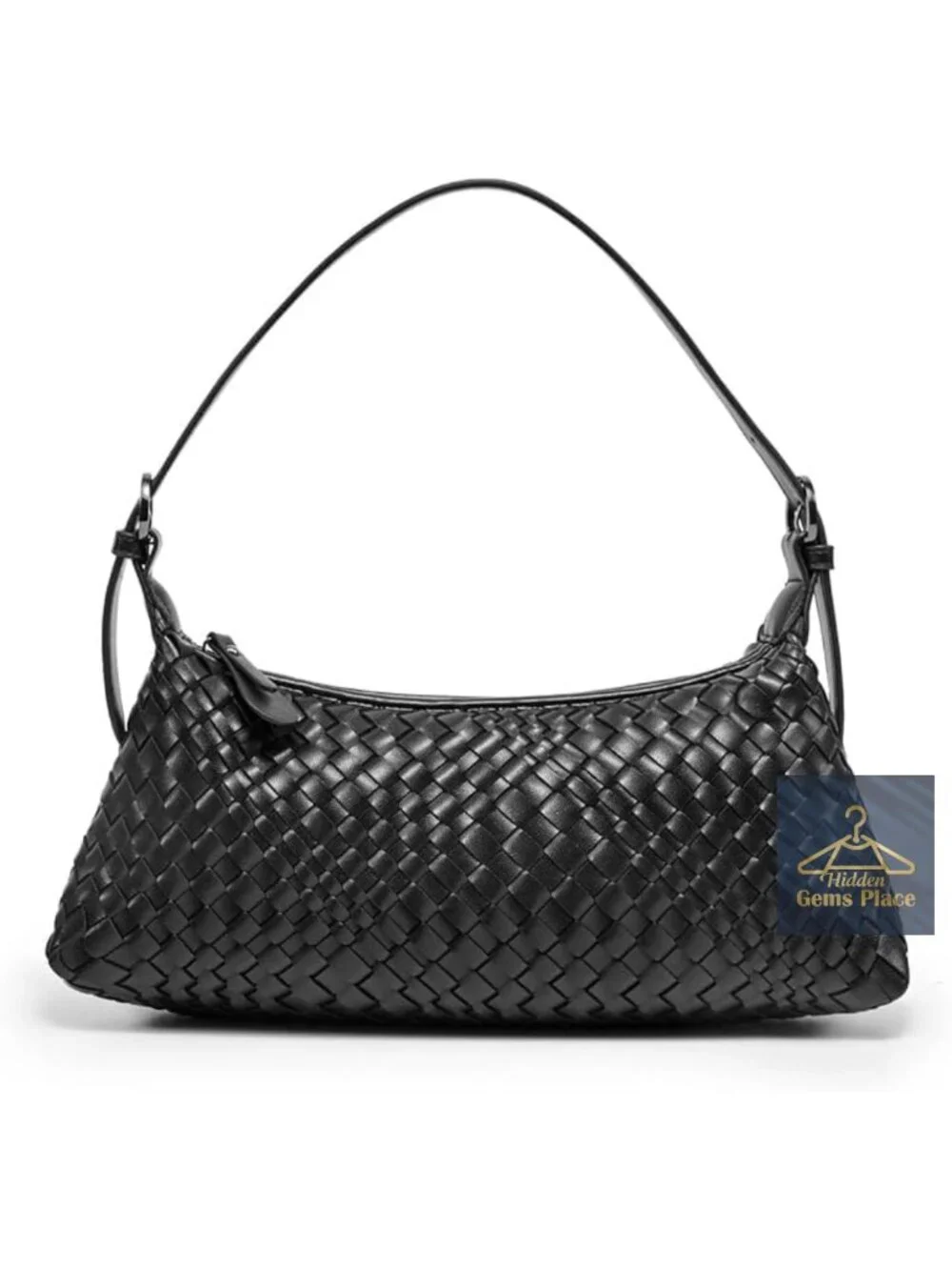 Woven Vegan Leather Crossbody Bag Hobo Tote 5-in-1 Versatile Handbag